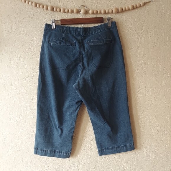 3/$15 Riders by Lee capri pants denim chambray Sz 10 - Picture 5 of 10